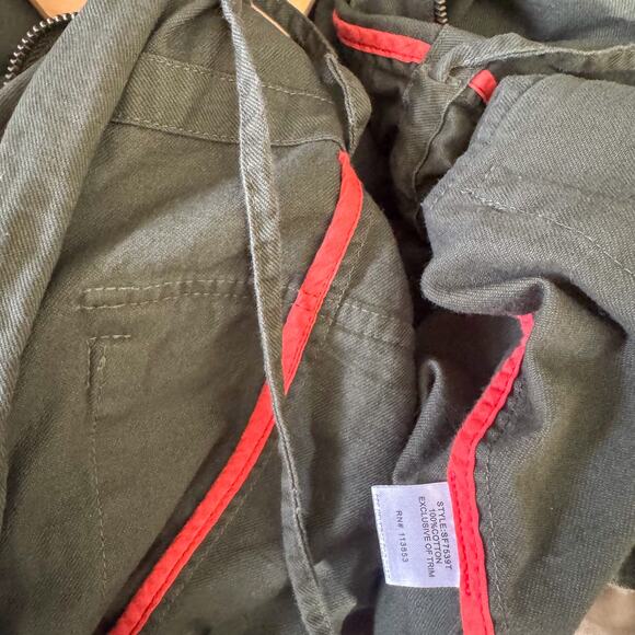 Market & Spruce Olive Green Hooded Utility Vest | Drawstring Anorak Gilet (Sz M) - Picture 5 of 7